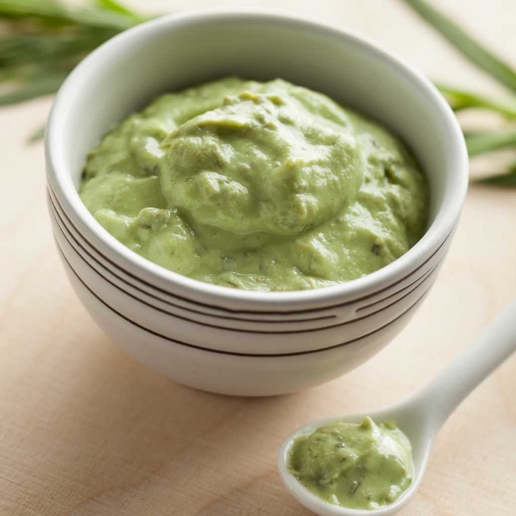 tarragon mustard on a plate