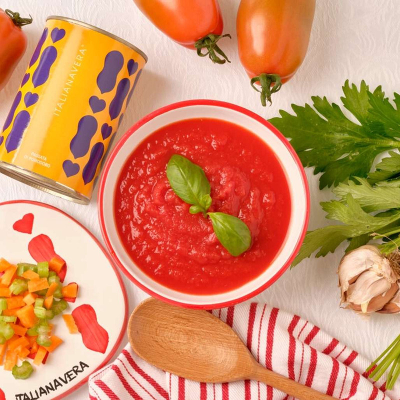 passata sauce in a dish