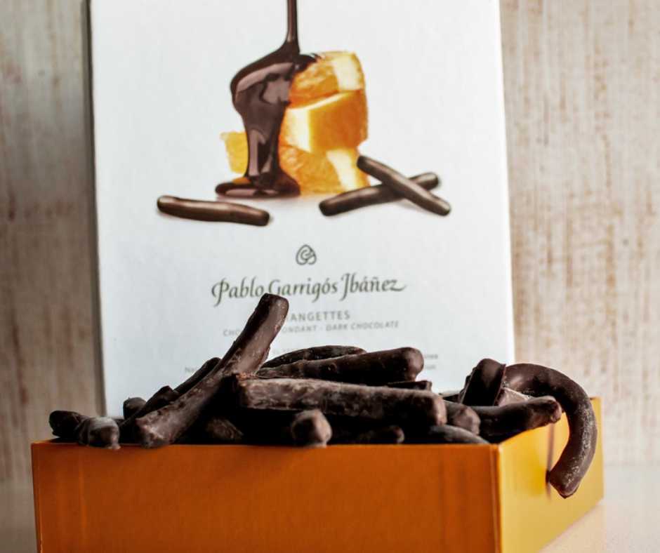 box with orangettes